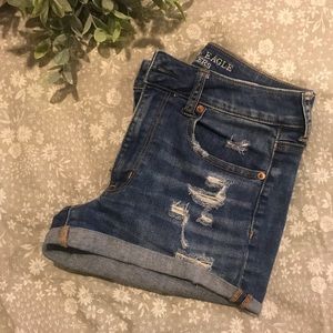 American Eagle Hi-Rise Shortie Denim Shorts